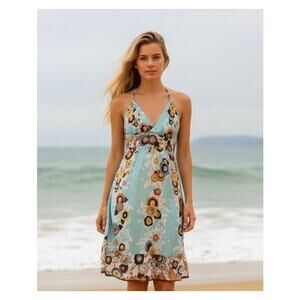 BCBGMAXAZRIA Women's Sundress Flora Size XS Boho Festival Fairy Summer Garden